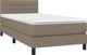 vidaXL Λουτζκο κοντινενταλ με στρωμα, taupe, 80x200 εκ., ύφασμα