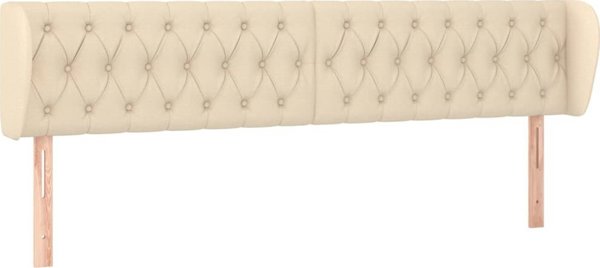vidaXL κεφαλάρι uszak κρεμ 183x23x78/88 cm ύφασμα