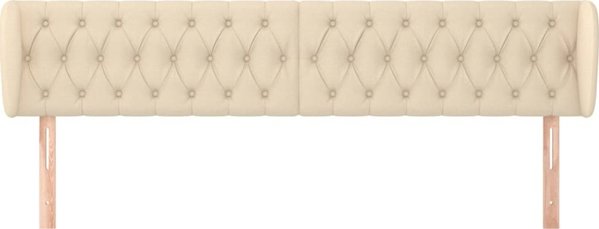 vidaXL κεφαλάρι uszak κρεμ 183x23x78/88 cm ύφασμα