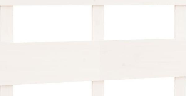 vidaXL κεφαλάρι κρεβατιού, λευκό, 124x3x81 cm, μασίφ ξύλο πεύκου