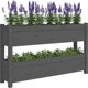 vidaXL Donica, szara, 112x25x66 cm, lite drewno sosnowe