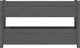 vidaXL Donica, szara, 112x25x66 cm, lite drewno sosnowe