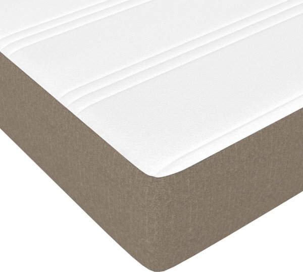 vidaXL Κρεβάτι κοντινεντάλ με στρώμα, ταουπ, ύφασμα, 200x200 εκ