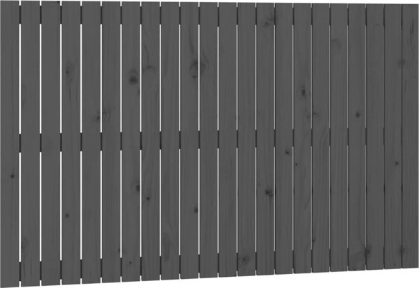 vidaXL κεφαλάρι κρεβατιού, γκρι, 140x3x90 cm, μασίφ πεύκο