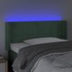 vidaXL Κεφαλάρι κρεβατιού με LED, σκούρο πράσινο, βελούδινο, 83x16x78/88 cm