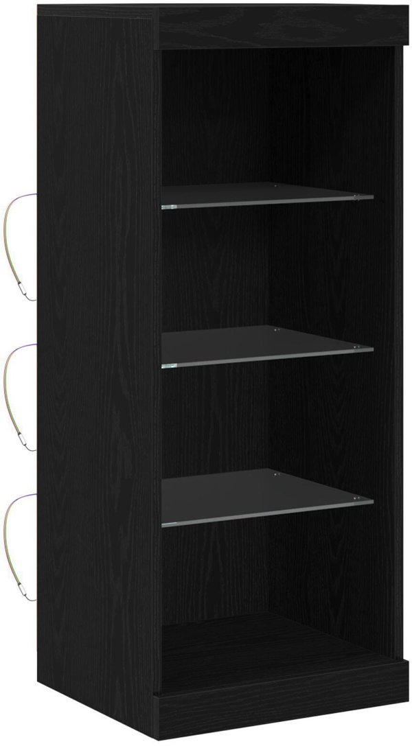 vidaXL Κονσόλα με LED Φωτισμό, Χρώμα Μαύρη Δρυς, 41x37x100 εκ.