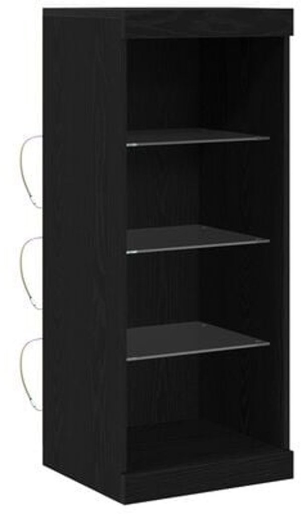 vidaXL Κονσόλα με LED Φωτισμό, Χρώμα Μαύρη Δρυς, 41x37x100 εκ.