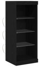 vidaXL Κονσόλα με LED Φωτισμό, Χρώμα Μαύρη Δρυς, 41x37x100 εκ.