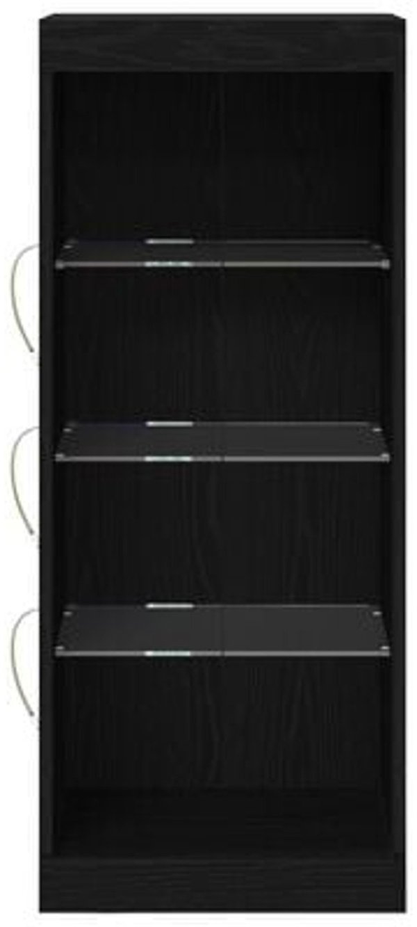 vidaXL Κονσόλα με LED Φωτισμό, Χρώμα Μαύρη Δρυς, 41x37x100 εκ.