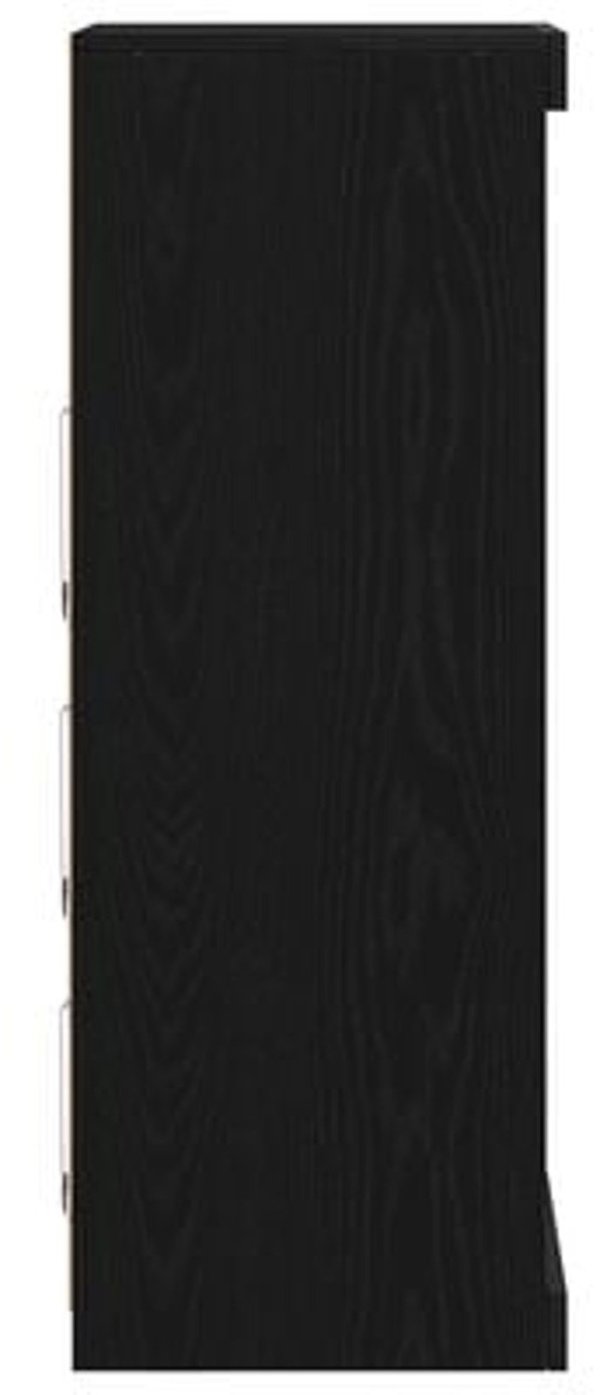 vidaXL Κονσόλα με LED Φωτισμό, Χρώμα Μαύρη Δρυς, 41x37x100 εκ.