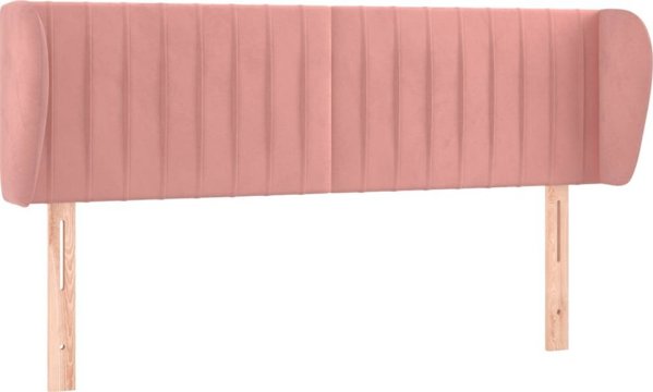 vidaXL Zaglohek uszak, rozino, 147x23x78/88 cm, aksamitny