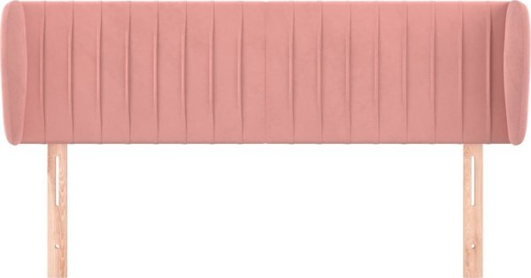 vidaXL Zaglohek uszak, rozino, 147x23x78/88 cm, aksamitny
