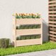 vidaXL Donica, 112x25x104,5 cm, lite drewno sosnowe