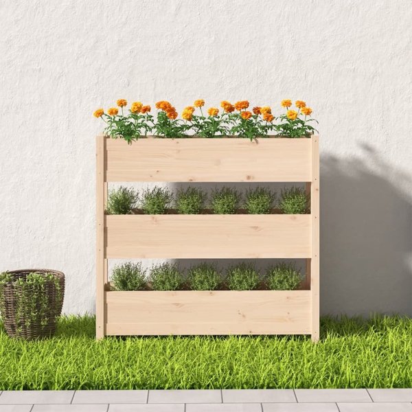 vidaXL Donica, 112x25x104,5 cm, lite drewno sosnowe