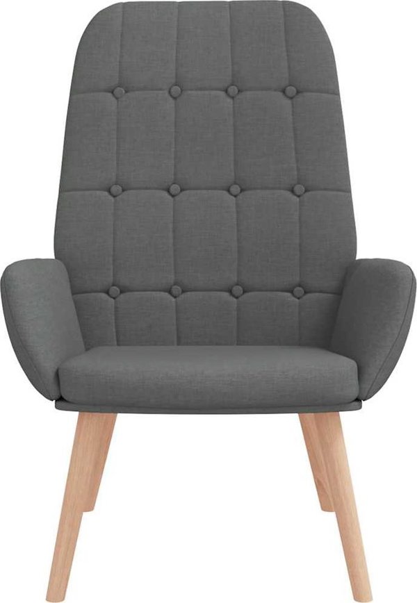 vidaXL Πολυθρόνα Αναψυχής, Σκούρο Γκρι, με Υφασμάτινη Επένδυση