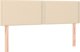 vidaXL κεφαλάρι κρεβατιού με LED, κρεμ, 144x5x78/88 cm, ύφασμα