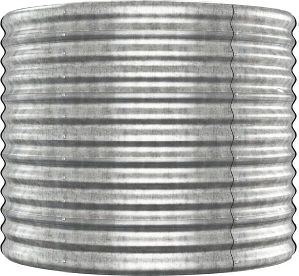vidaXL vidaXL Donica ogrodowa, malowana proszkowo stal, 512x80x68 cm, srebrna