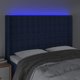 vidaXL Zaglowek do lozka z LED, mple, 147x16x118/128 cm, tkanina