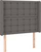 vidaXL Ζαγκλόουκ uszak γκρι 83x16x118/128 cm από τεχνητό δέρμα