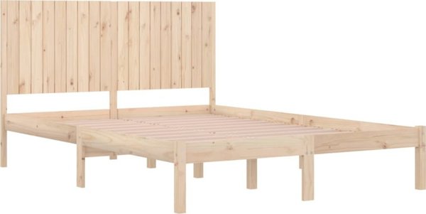 vidaXL Rama lotzka, lite drewno, 180x200 cm, 6FT, Super King