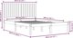 vidaXL Rama lotzka, lite drewno, 180x200 cm, 6FT, Super King