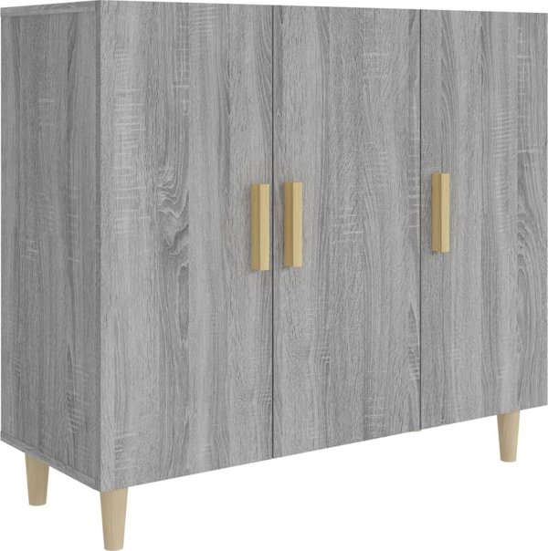 vidaXL Ντουλάπι γκρι δρυς σονόμα 90x34x80 cm από ξυλοπροϊόν