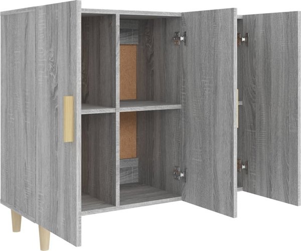 vidaXL Ντουλάπι γκρι δρυς σονόμα 90x34x80 cm από ξυλοπροϊόν