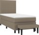 vidaXL Κρεβάτι Κοντινεντάλ με Στρώμα, taupe, ύφασμα, 80x200 cm