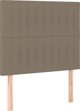 vidaXL Κρεβάτι Κοντινεντάλ με Στρώμα, taupe, ύφασμα, 80x200 cm