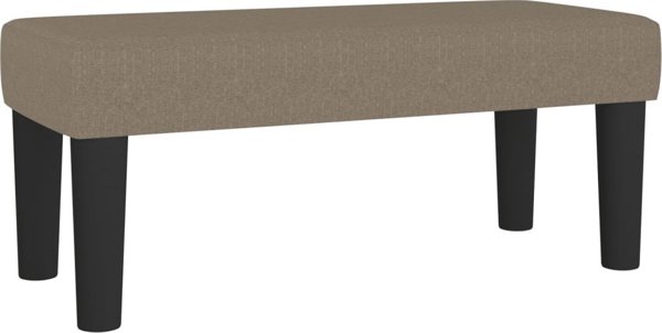 vidaXL Κρεβάτι Κοντινεντάλ με Στρώμα, taupe, ύφασμα, 80x200 cm