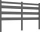vidaXL Κεφαλάρι λευκού κρεβατιού, γκρι, 126x4x100 cm, μασίφ πεύκο