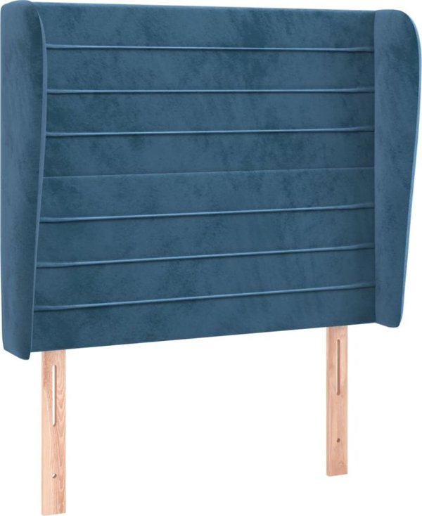 vidaXL Zaglowek uszak, ciemnoniebieski, 93x23x118/128 cm, aksamit