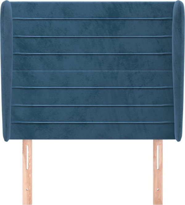 vidaXL Zaglowek uszak, ciemnoniebieski, 93x23x118/128 cm, aksamit
