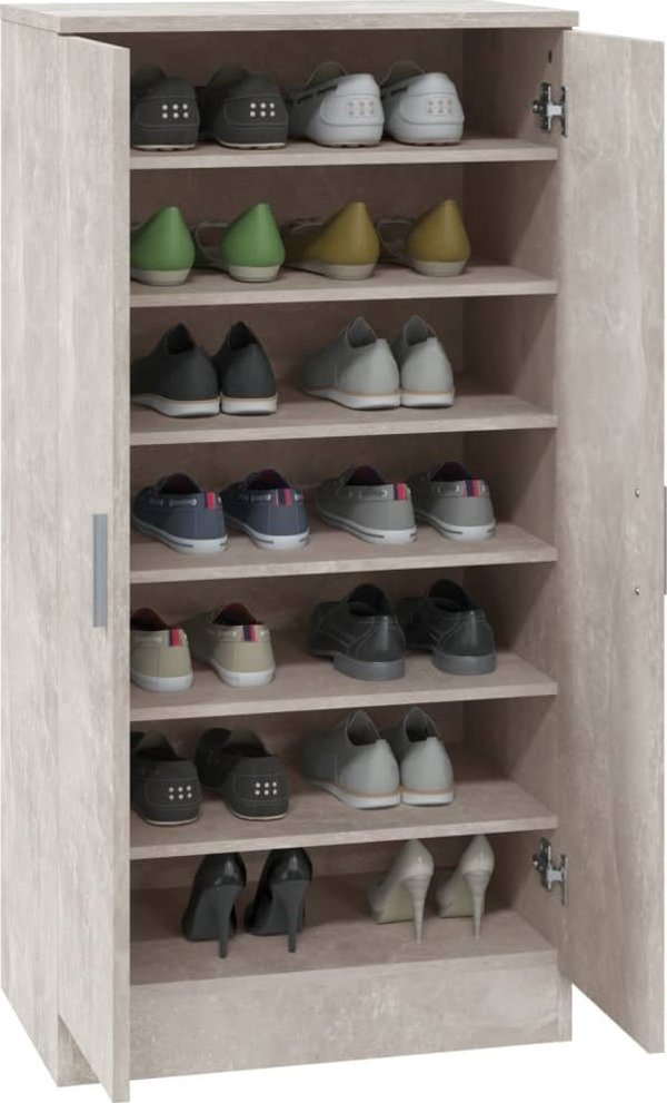 vidaXL Szafka na buty, szarosc betonu, 55x35x108 cm