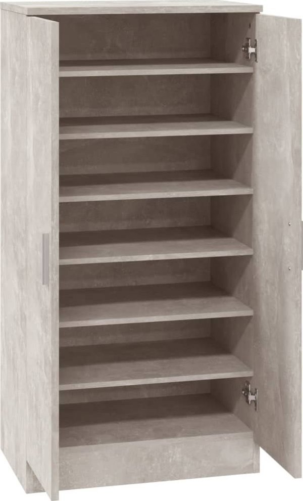 vidaXL Szafka na buty, szarosc betonu, 55x35x108 cm