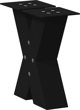 vidaXL Nogi do stolika kawowego, 2 szt., czarne, 30x(30-31) cm, stal