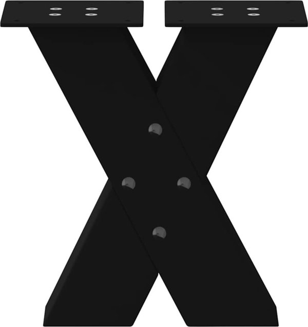 vidaXL Nogi do stolika kawowego, 2 szt., czarne, 30x(30-31) cm, stal