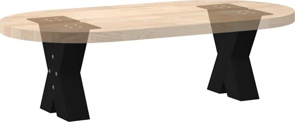 vidaXL Nogi do stolika kawowego, 2 szt., czarne, 30x(30-31) cm, stal