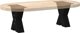 vidaXL Nogi do stolika kawowego, 2 szt., czarne, 30x(30-31) cm, stal