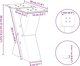 vidaXL Nogi do stolika kawowego, 2 szt., czarne, 30x(30-31) cm, stal