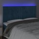 vidaXL Κεφαλάρι κρεβατιού με LED, σκούρο μπλε, 180x5x118/128 cm