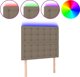 vidaXL Προσκέφαλο κρεβατιού με LED, taupe, 100x5x118/128 cm, ύφασμα