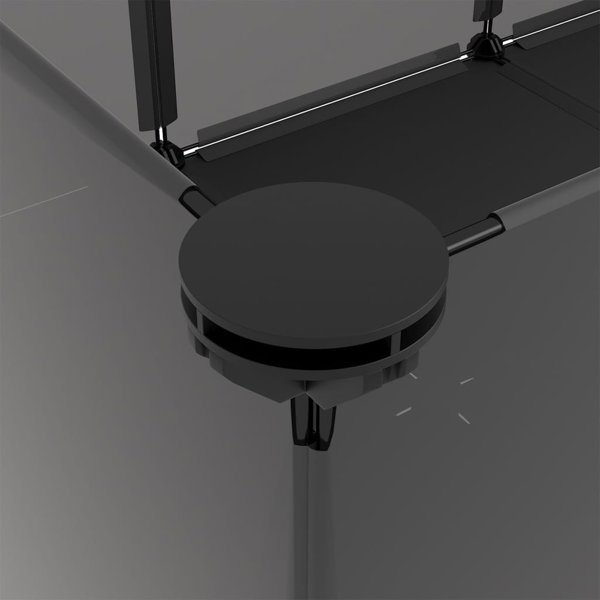 vidaXL Κλουβί για μικρά ζώα, μαύρο, 144x74x46.5 εκ., PP και ατσάλι