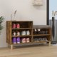 vidaXL Ραφιέρα παπουτσιών, καπνιστή δρυς, 102x36x60 εκ.