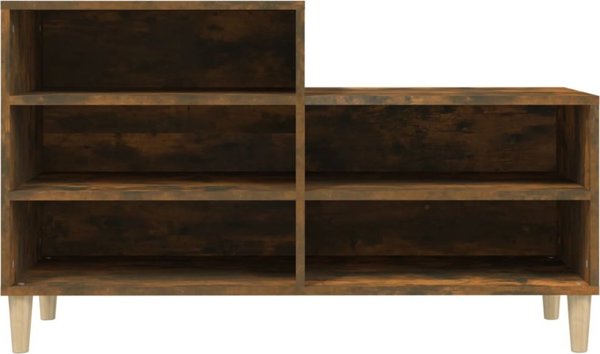 vidaXL Ραφιέρα παπουτσιών, καπνιστή δρυς, 102x36x60 εκ.