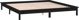 vidaXL Rama κρεβατιού με LED, μαύρη, 140x190 cm, μασίφ ξύλο