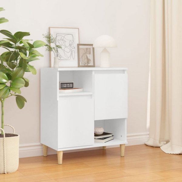vidaXL Komoda, λευκή, 60x35x70 cm, υλικό από ξύλο