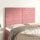 vidaXL 4 τεμάχια προσκέφαλα κρεβατιού ροζ 72x5x78/88 cm βελούδο