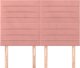 vidaXL 4 τεμάχια προσκέφαλα κρεβατιού ροζ 72x5x78/88 cm βελούδο