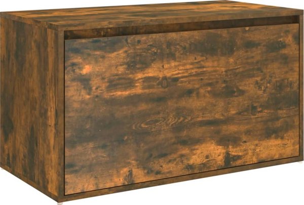 vidaXL Παγκάκι για προθάλαμο, 80x40x45 εκ., σε χρώμα καπνισμένης βελανιδιάς